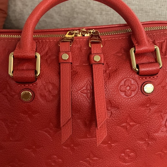 LOUIS VUITTON Speedy 25” Cerise Monogram Empreinte Speedy Bandouliere.Authentic. - Picture 6 of 17